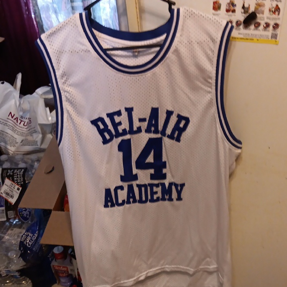 White and Blue Bel-Air Academy Jersey